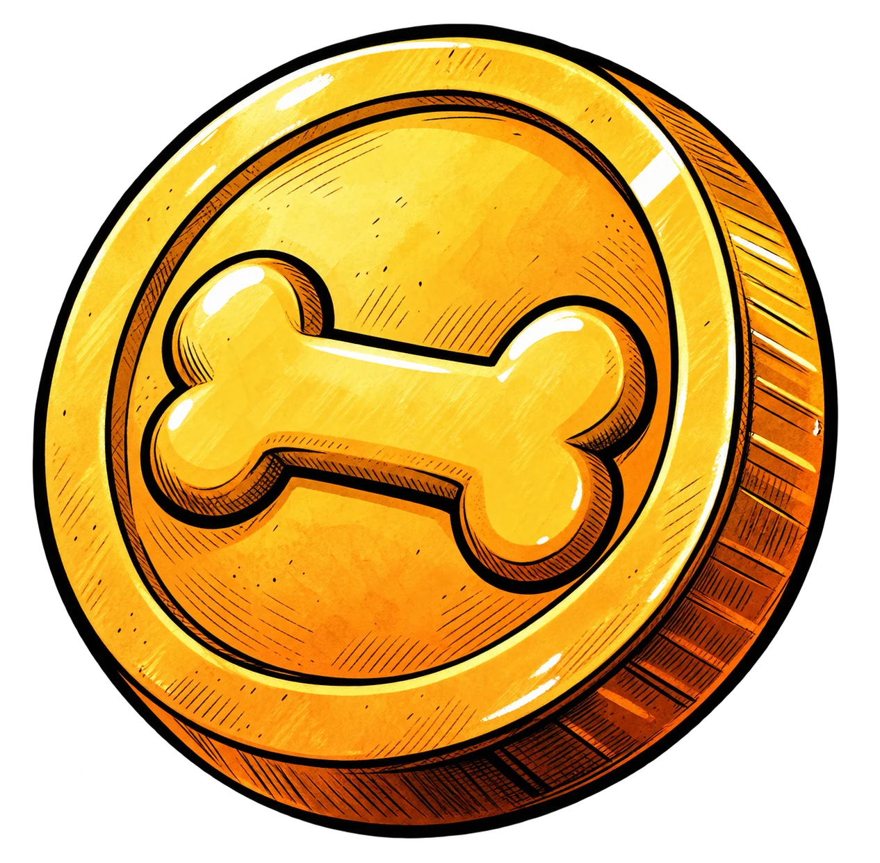 Gold bone coin